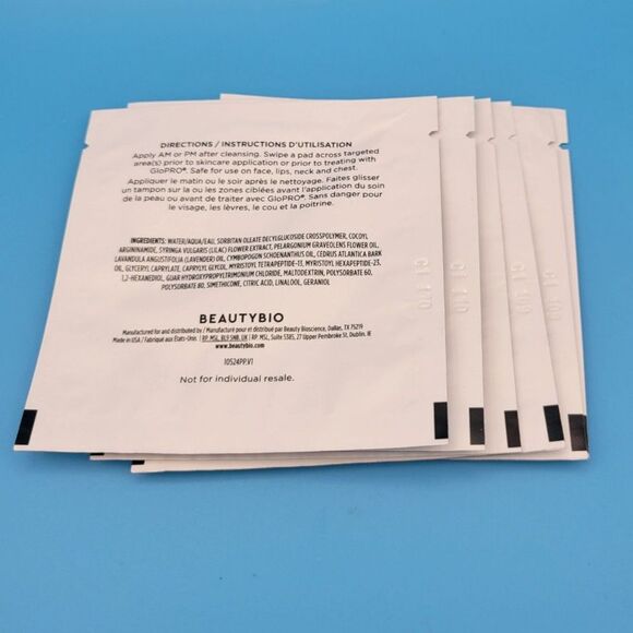 6x BeautyBio The Residue Eraser Daily Skin Clarifying Pad - GloPRO / SteriGlo - Picture 2 of 2